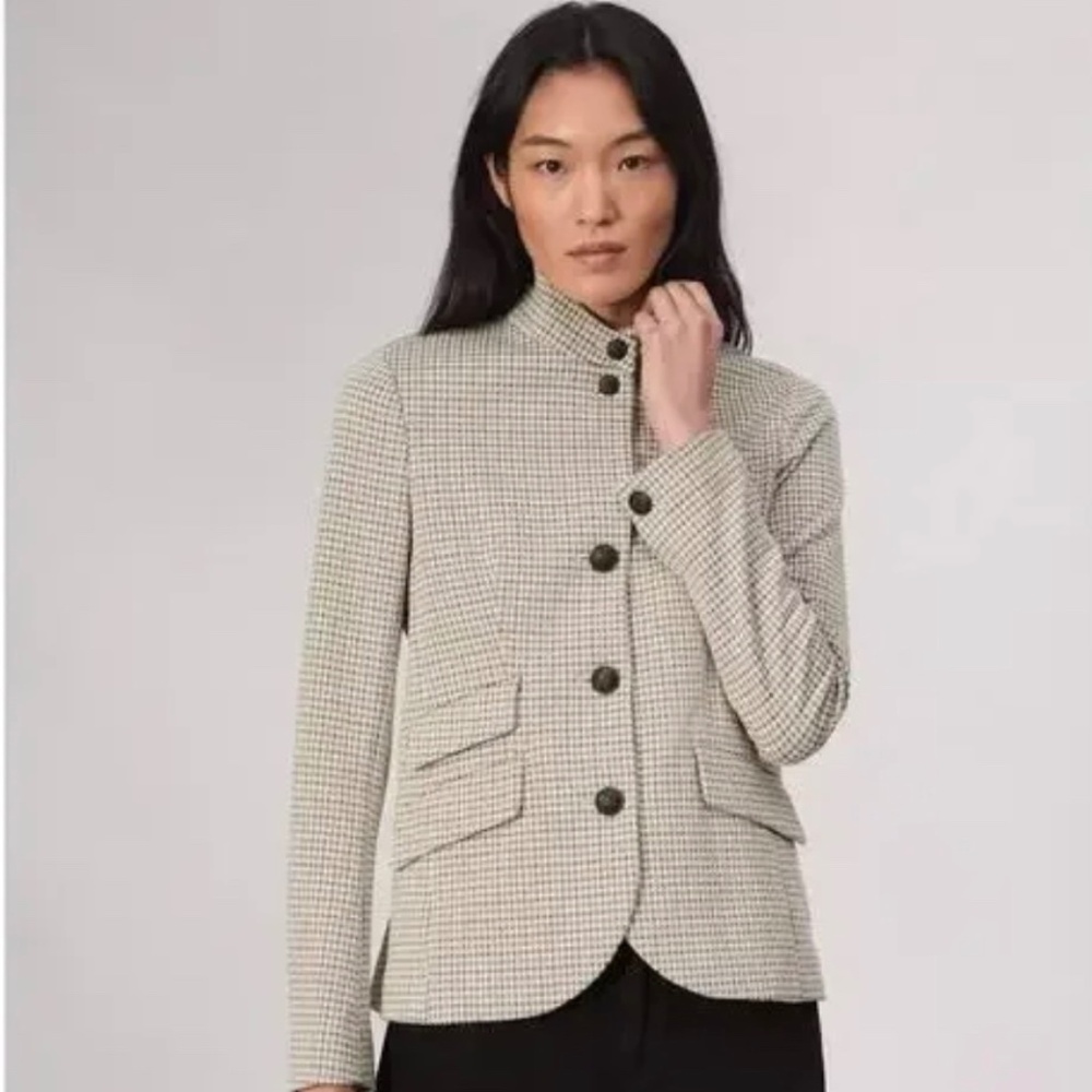 NWT rag & bone Blade Italian Plaid Blazer Size 2 Grey Multi